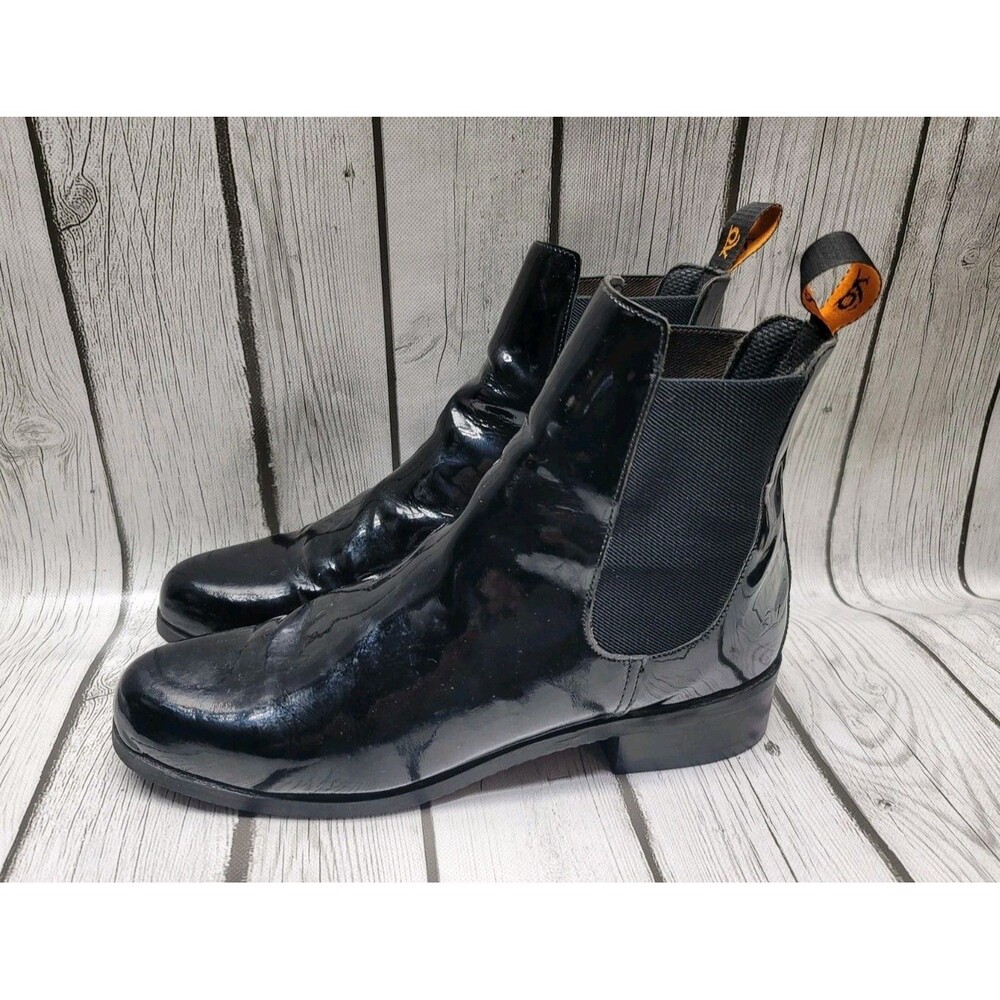 OVATION Finalist Women's 11 Patent Jod Equestrian Riding Chelsea Boots Metallic